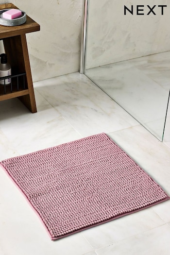 Dusky Pink Bobble Shower Bath Mat (C41749) | £7