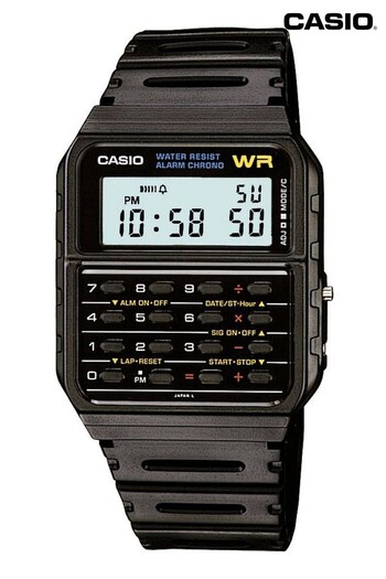 Casio 'Core Collection Calculator' Black and LCD Plastic/Resin Quartz Chronograph Watch (C41778) | £38