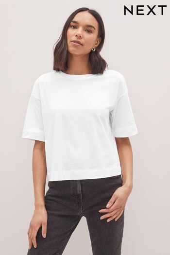 White Boxy Relaxed Fit T-Shirt (C41784) | £9