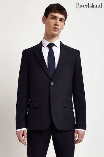River Island Dark blue Skinny Twill Suit (C41794) | £65