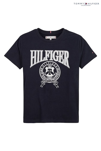 Tommy rba Hilfiger Blue Varsity T-Shirt (C41839) | £25 - £30