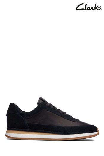 Clarks Black Combi Suede CraftRun Lace Shoes (C42059) | £100
