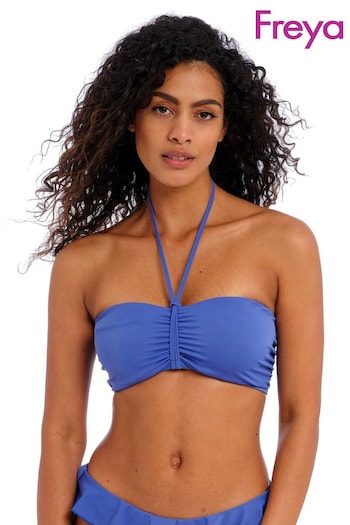 Freya Blue Jewel Cove Underwire Bandeau Bikini Top (C42269) | £42