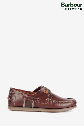 Barbour® Dark Brown Wake Boat Shoes low-cut (C42470) | £100