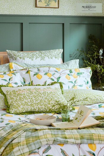 Morris & Co Green Lemon Tree Pillowcase (C42587) | £24