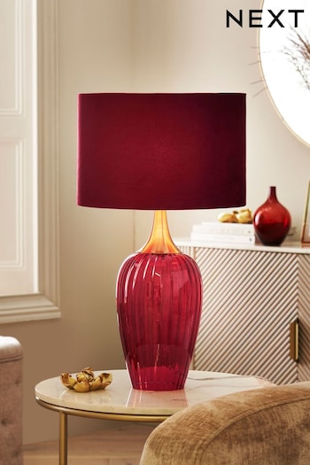 Cranberry Red Hampton Table Lamp (C42614) | £85