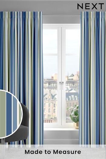 Blue Huddson Made To Measure Curtains (C42753) | £61