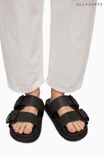 AllSaints Sian Black Sandals (C43102) | £139