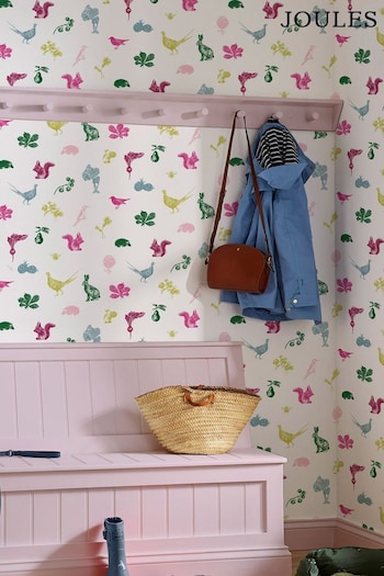 Joules Creme Multi Etched Woodland Wallpaper Wallpaper (C43331) | £48