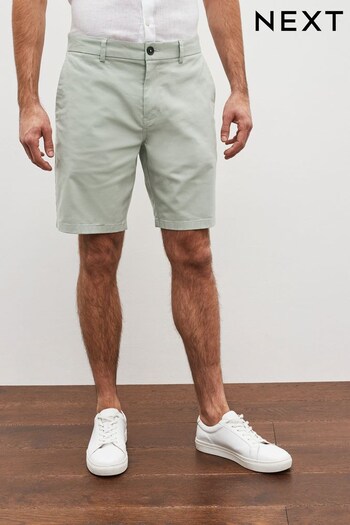 Light Green Slim Stretch Chino Shorts (C43406) | £20