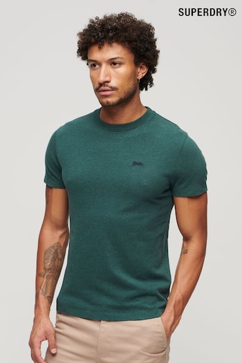 Superdry Green Organic Cotton Micro Embroidered T-Shirt (C43491) | £20