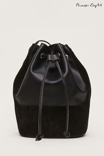 Phase Eight Black Bucket Shoulder Bag (C43500) | £99