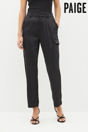 Paige Malika Slim Tailored Black Trousers (C43658) | £290