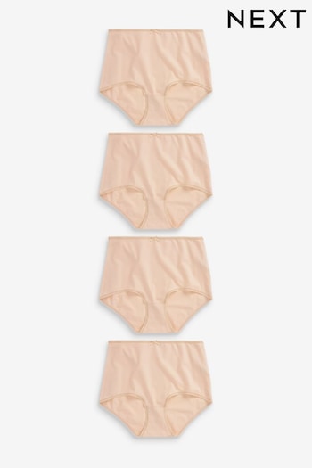 Nude Full Brief Cotton Rich Knickers 4 Pack (C43909) | £11