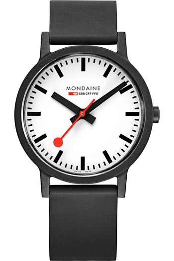 Mondaine White Swiss Railways Essence 41mm Watch (C44076) | £189