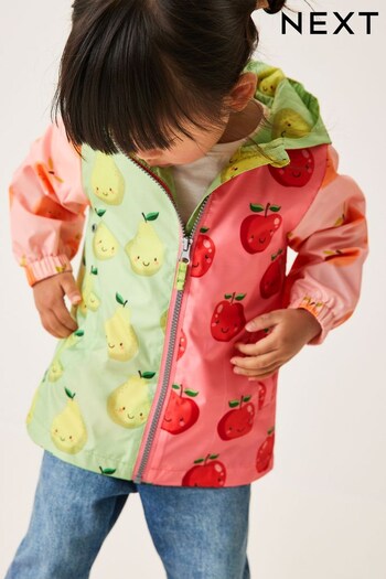 Pink/Green Shower Resistant Fruits Printed Cagoule Jacket (3mths-7yrs) (C44283) | £18 - £22