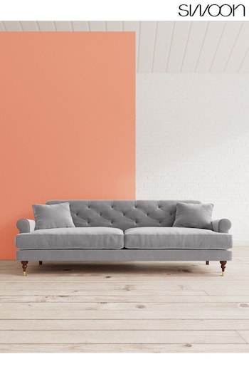 Easy Velvet/Silver Grey Sidbury By Swoon (C44765) | £1,199 - £2,099