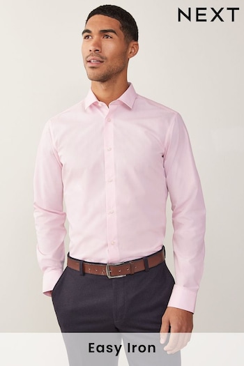 Pink Slim Fit Easy shortsleeved Single Cuff Shirt (C44822) | £20
