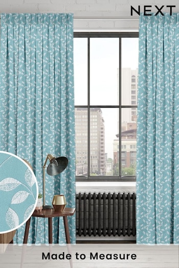 Teal Blue Mallix Made To Measure Curtains (C45060) | £100
