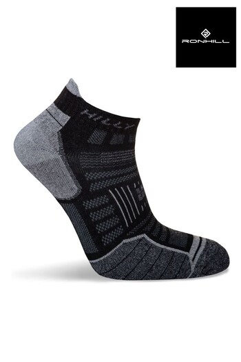Ronhill Hilly Twin Skin Socklet Black Socks (C45076) | £15