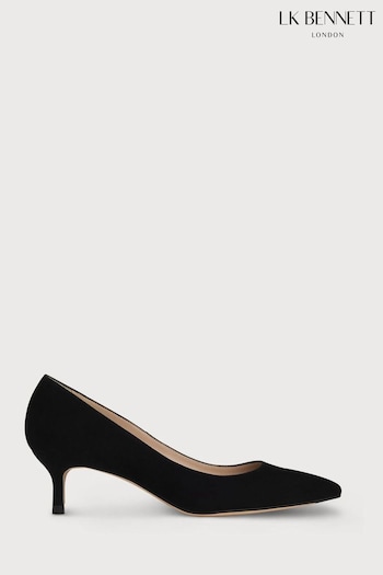 LK Bennett Black Audrey Suede Court leather Shoes (C45123) | £249