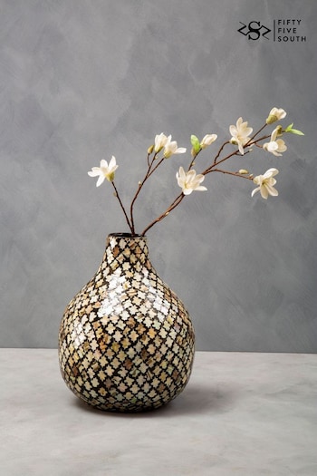 Fifty Five South Bronze Complements Decorative Bamboo Vase (C45150) | £63