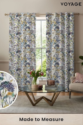 Voyage Sky Blue Country Hedgerow Made to Measure Curtains (C45289) | £109