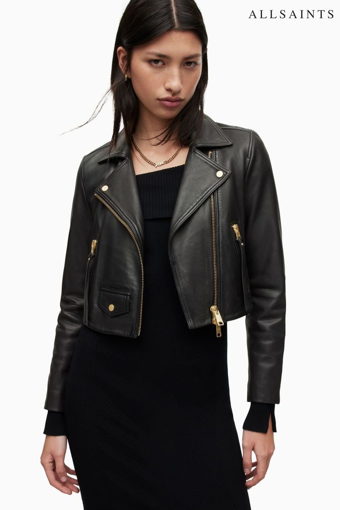 All saints leather jacket uk top