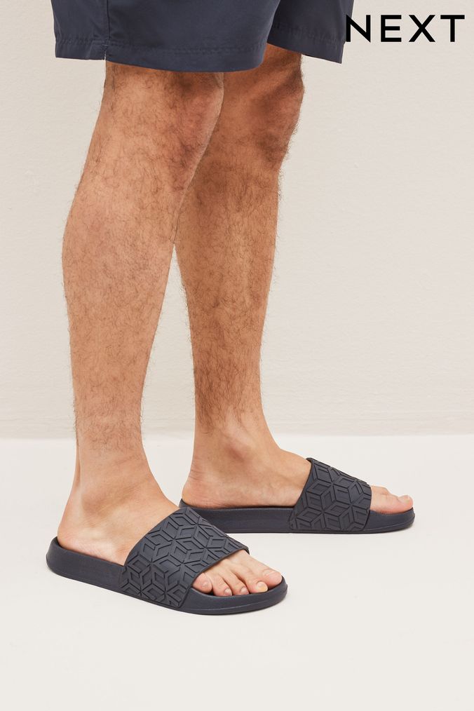Mens Blue Sliders Mens Holiday Sliders Next Official Site