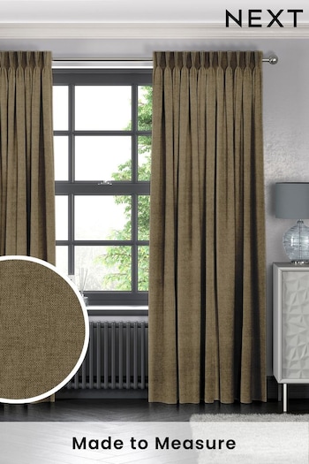 Hessian Brown Paso Made To Measure Curtains (C45497) | £61