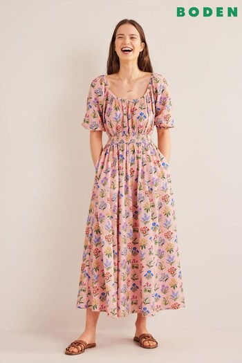 Boden Pink Scoop Neck Midi Dress (C45502) | £120