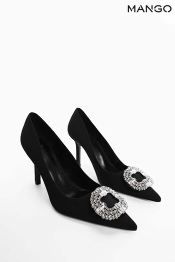 Mango Jewel Black Heel Shoes (C45586) | £60