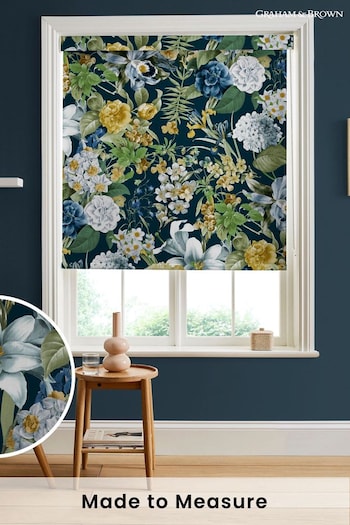 Graham & Brown Midnight Blue Glasshouse Made to Measure Roller Blind (C45841) | £58