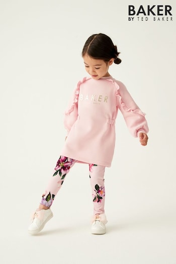 Baker by Ted Baker Pink Legging and Longline Sweater Set (C45851) | £36