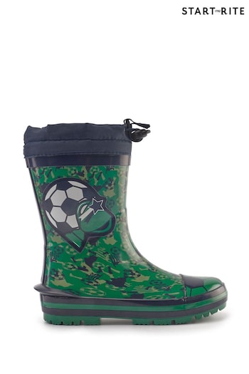 Start Rite Little Puddle Dinosaur Tie Top Cosy Wellies (C46110) | £26