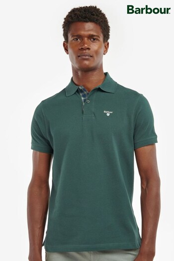 Barbour® Green Pique Polo Shirt (C46166) | £50