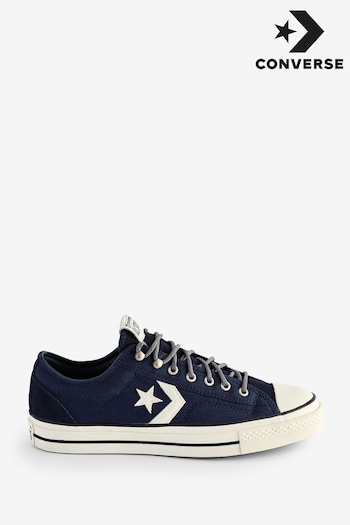 Converse Navy Blue Star Player 76 Suede Trainers (C46349) | £70