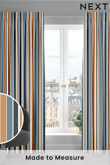 Orange Huddson Made To Measure Curtains (C46375) | £61