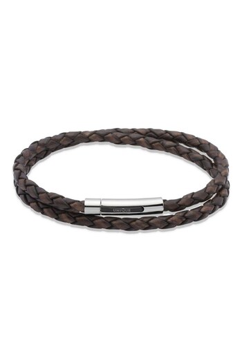 Unique & Co Gents Dark Brown Antique Leather Bracelet (C46434) | £39