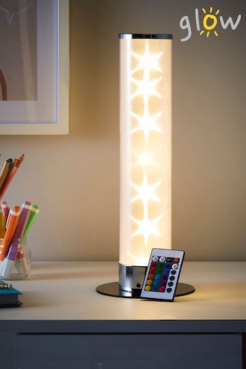 glow Chrome Galaxy Cylinder Table Lamp (C46501) | £35