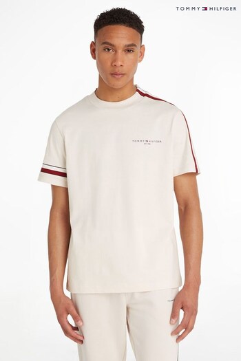 Tommy Hilfiger White Global Stripe Shirt (C46506) | £65