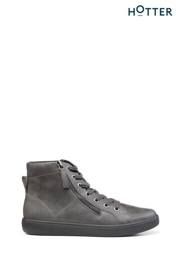 Hotter Grey Rapid Wide Fit Lace/Zip Boots (C46671) | £119