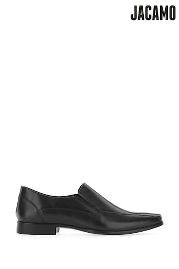 Jacamo Black Osbourne Leather Formal Slip on Extra Wide Fit Shoes (C46720) | £38