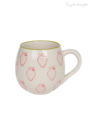 Sophie Allport Natural Patterned Strawberries Stoneware Mug (C46859) | £13