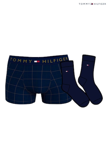 Tommy Hilfiger Blue Boxers And Socks Gift Set (C46998) | £40
