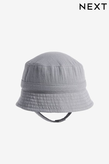 Black/White Crinkle Baby Bucket Hat (0mths-2yrs) (C47217) | £7
