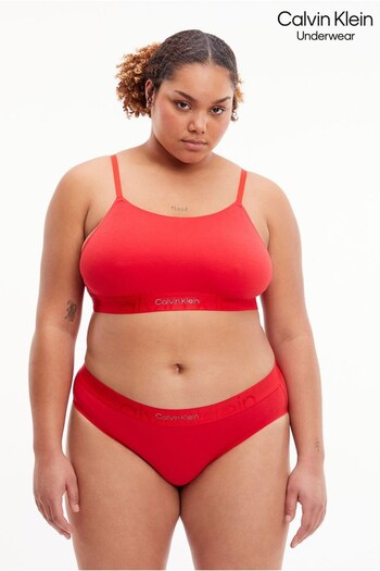 Calvin Klein Red Embossed Icon Full Figure Bikini (C47366) | £25