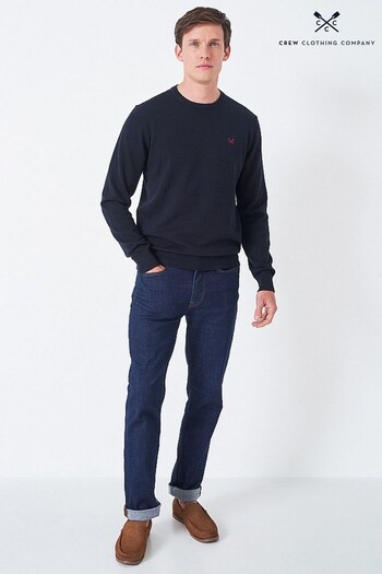 Crew Clothing Company Navy Blue Cotton Casual Jumper (C47372) | £55