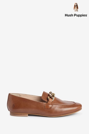 Hush Puppies Harper Brown Chain Loafers (C47410) | £75