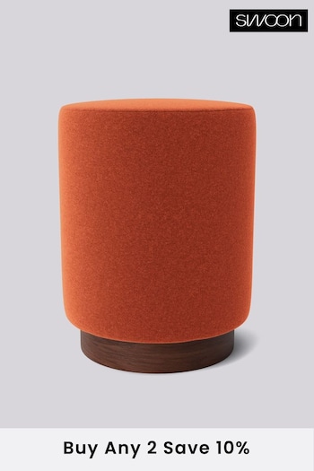Swoon Soft Wool Burnt Orange Penfold Footstool (C47496) | £250